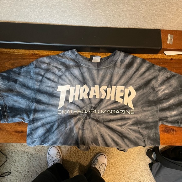 COPY - Blue Thrasher Tie Dye Tre Shirt - Picture 3 of 5